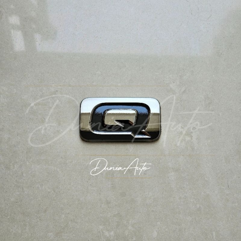 Emblem Logo Black Chrome Tipe Q Veloz / Innova Reborn