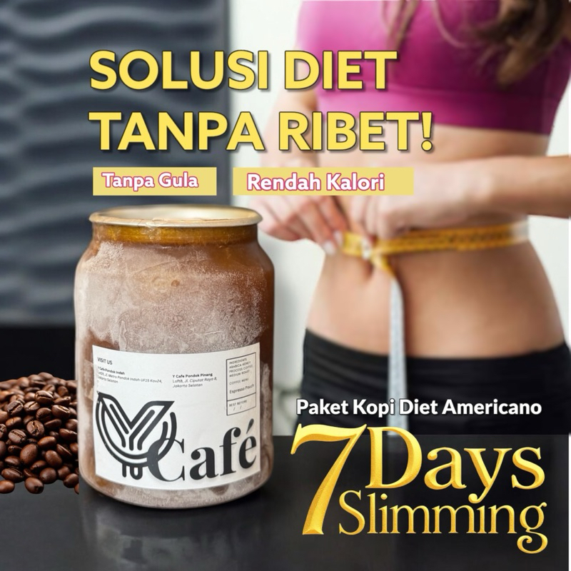 

Kopi Pelangsing Diet Tubuh Ampuh dan Aman untuk Asam Lambung - Kopi Americano 100% Arabica - Isi 7 Botol Americano Y Cafe