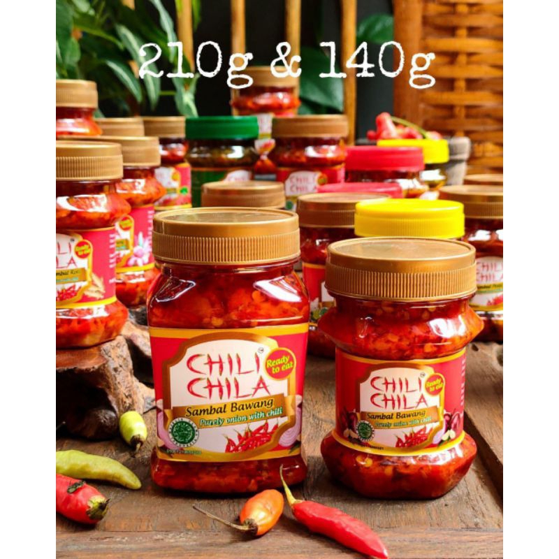

HG Sambal Chili Chila Kemasan Botol Sambel Ekonomis Praktis 140Gram Ready To Eat AIZA