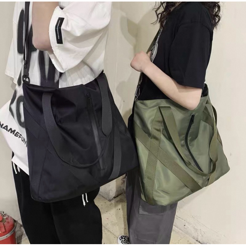 Tas wanita pria tote bag besar tas laptop anti air  tas hijau army tas kuliah kerja