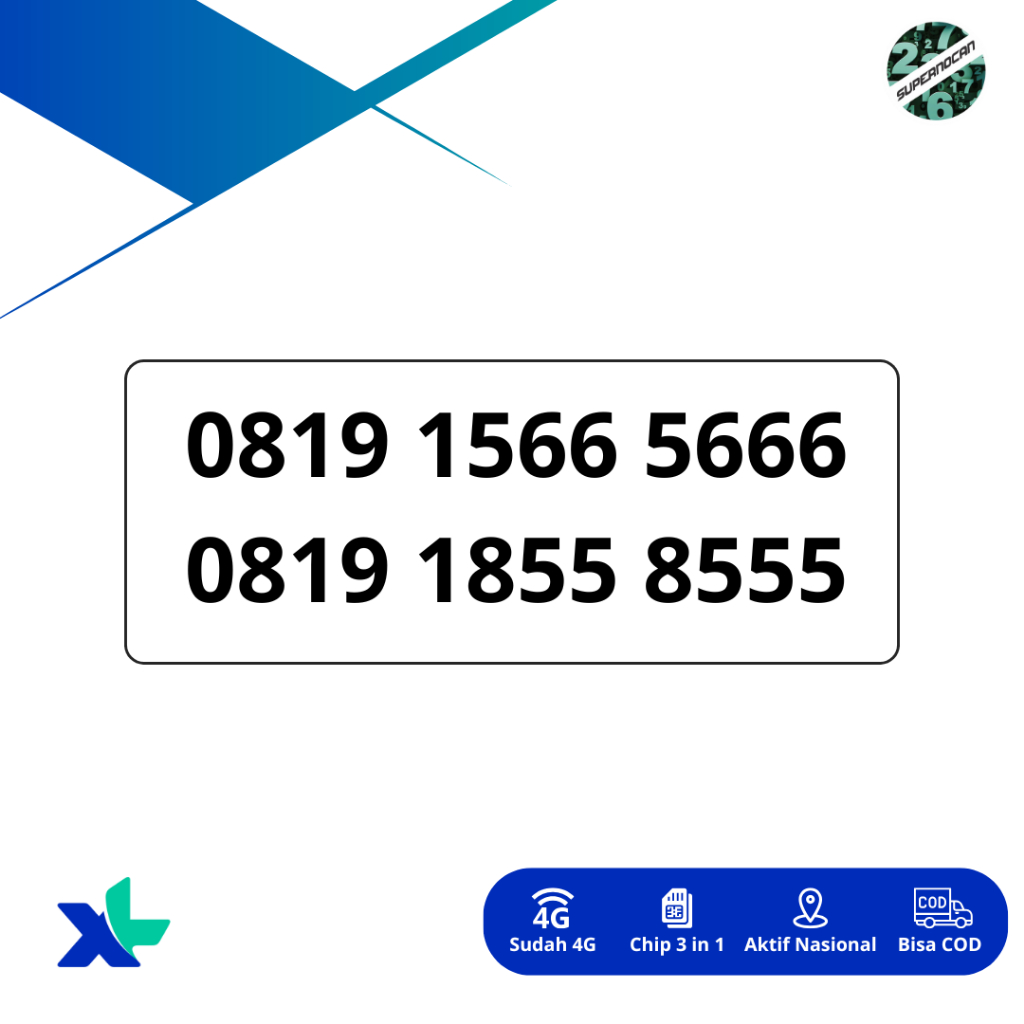 NOMOR CANTIK XL EKOR TRIPLE 555 666 RAPIH - 5G Ready
