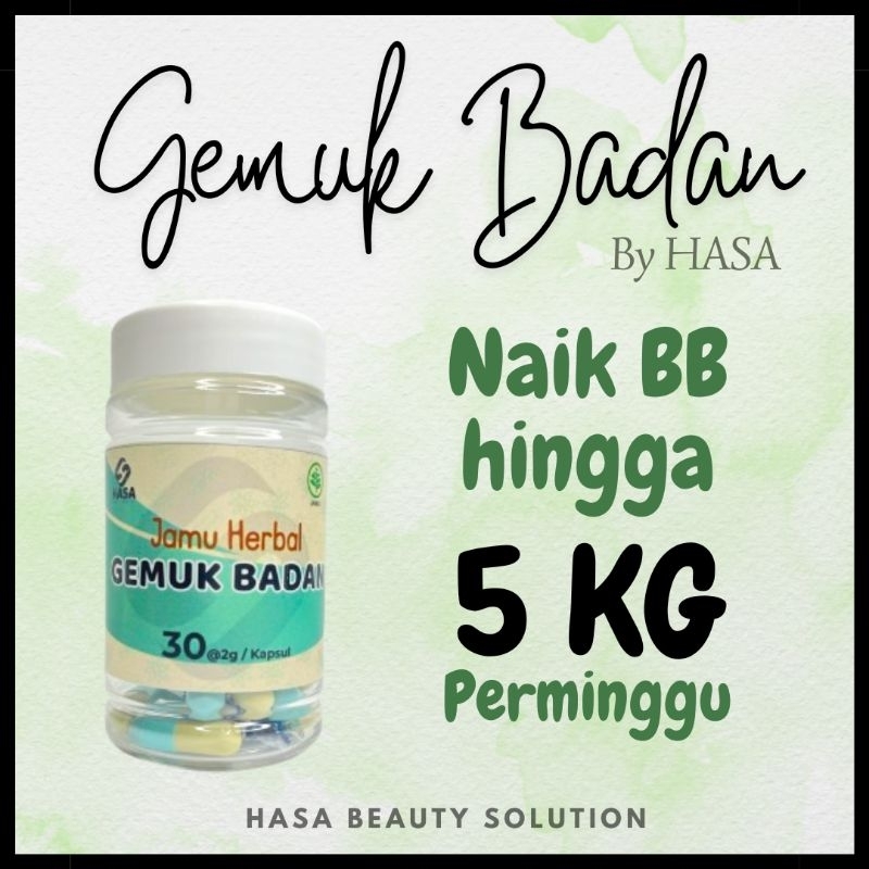 OBAT JAMU GEMUK BADAN BY HASA | WG Product | Penggemuk Badan Alami