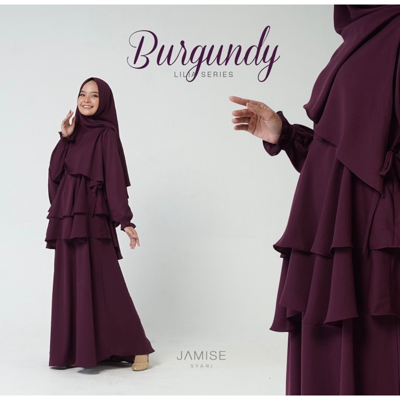gamis set khimar LiLia series ORIGINAL BY Jamise Syari (ready stock size M
