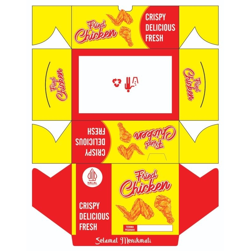 

Kardus Fried Chicken Ukuran 15x10x6cm
