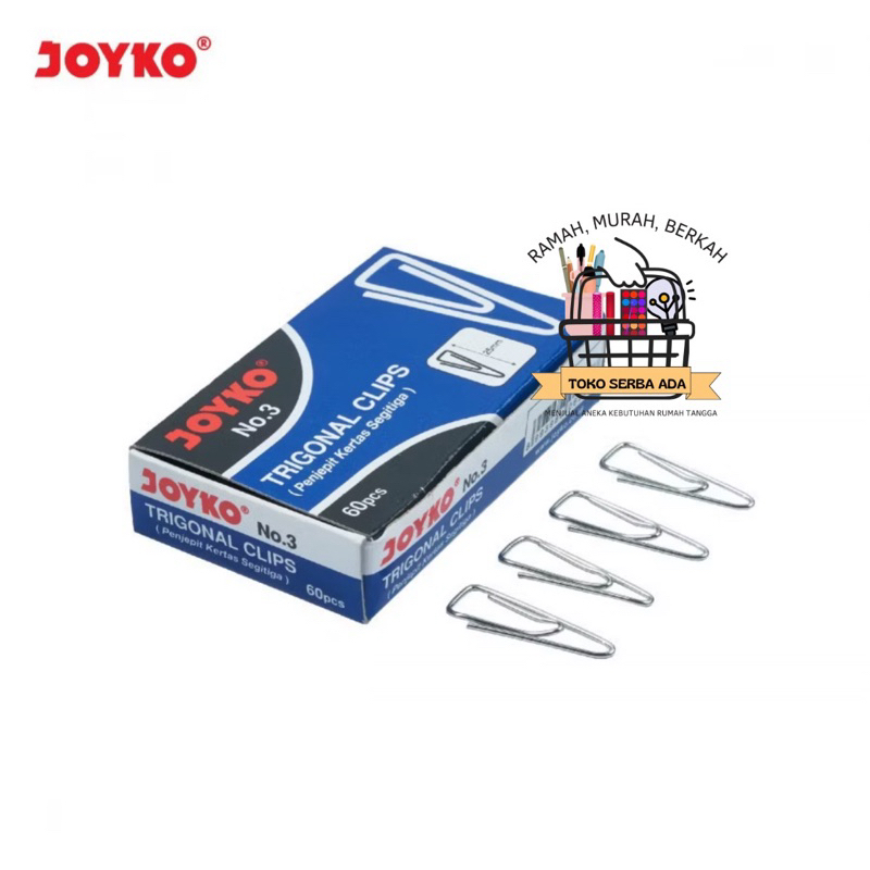 

Klip Kertas Trigonal Clip Joyko No 3 (25mm) Ukuran Kecil
