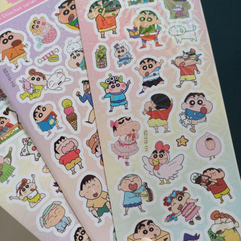 

Sticker hologram isi 1 lembar SHINCHAN