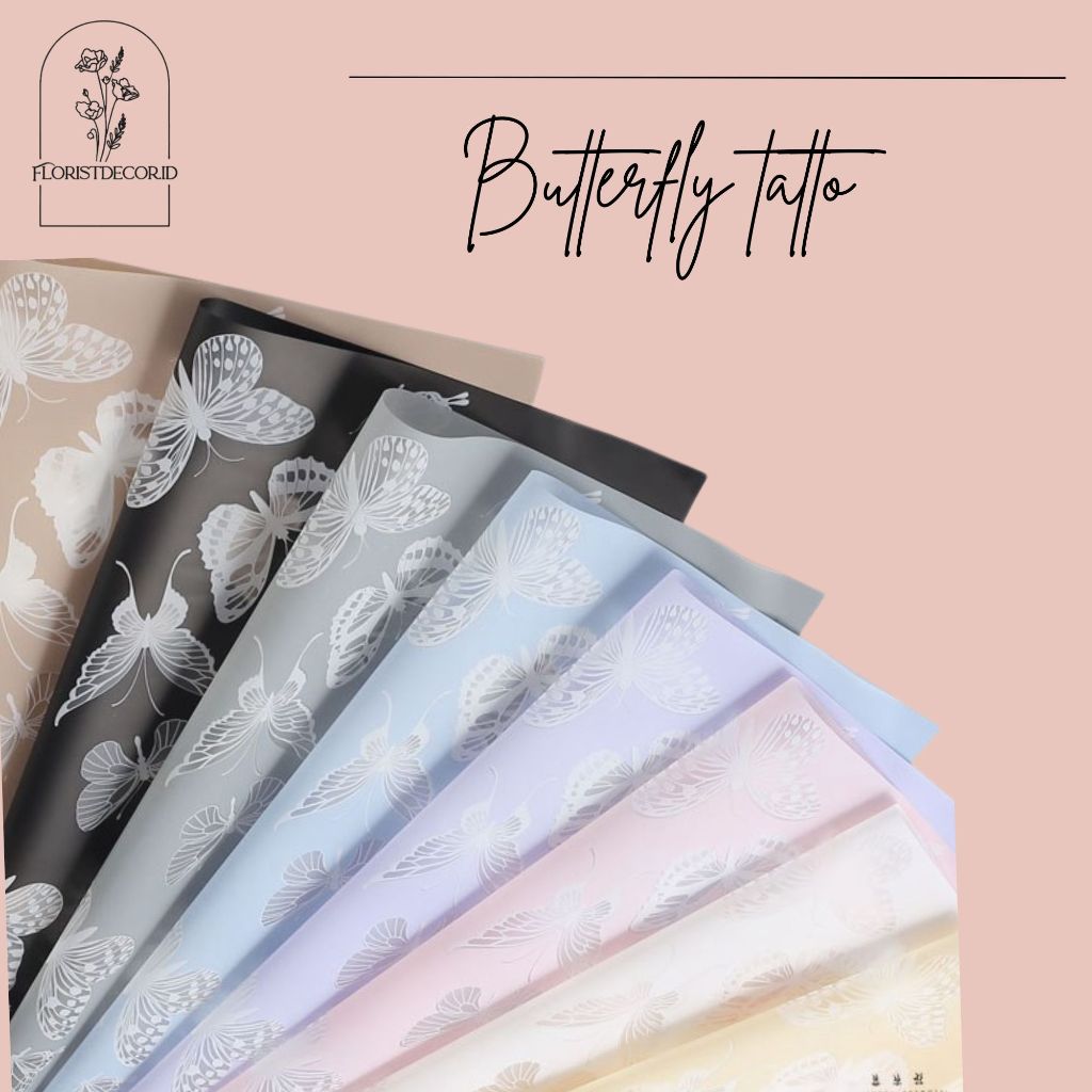 

(SW) ECER BUTTERFLY TATTO WRAPPING CELLOPHANE kertas kado lucu KERTAS BUNGA BOUQUET PEMBUNGKUS
