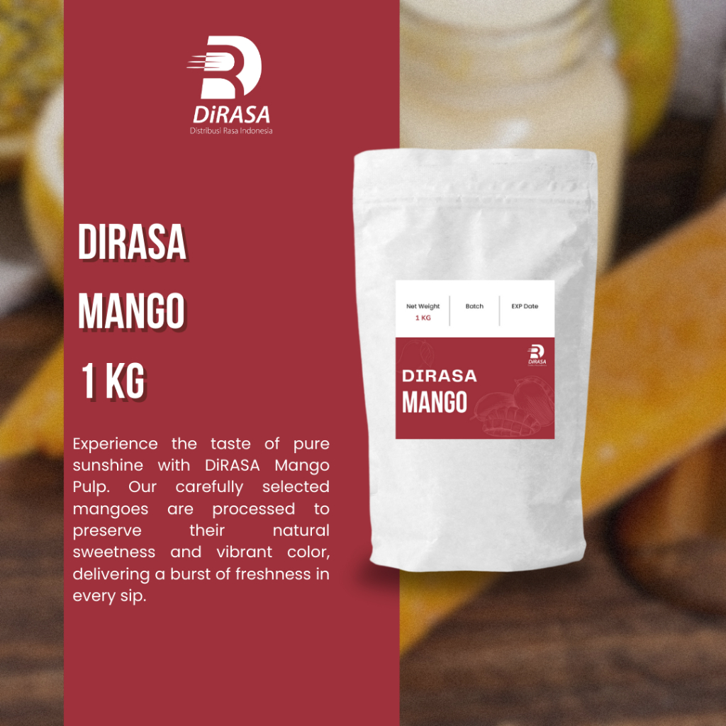 

DiRASA - Mango Pulp 1 KG Untuk Bisnis HORECA/Barista/Bartender/Mixologist