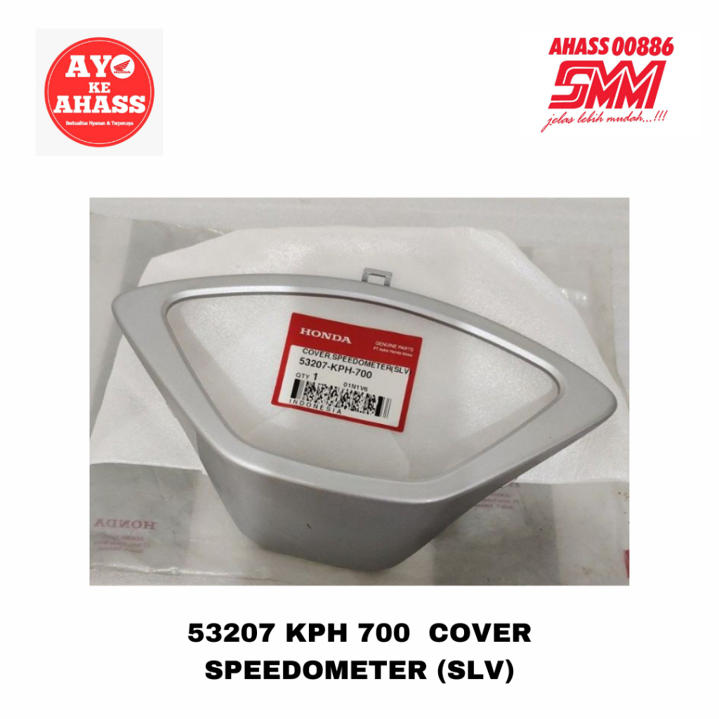 Cover List Speedometer Spedo Spido Honda Supra 125 Silver ORIGINAL 53207 KPH 700 / Cover Case Duduk 