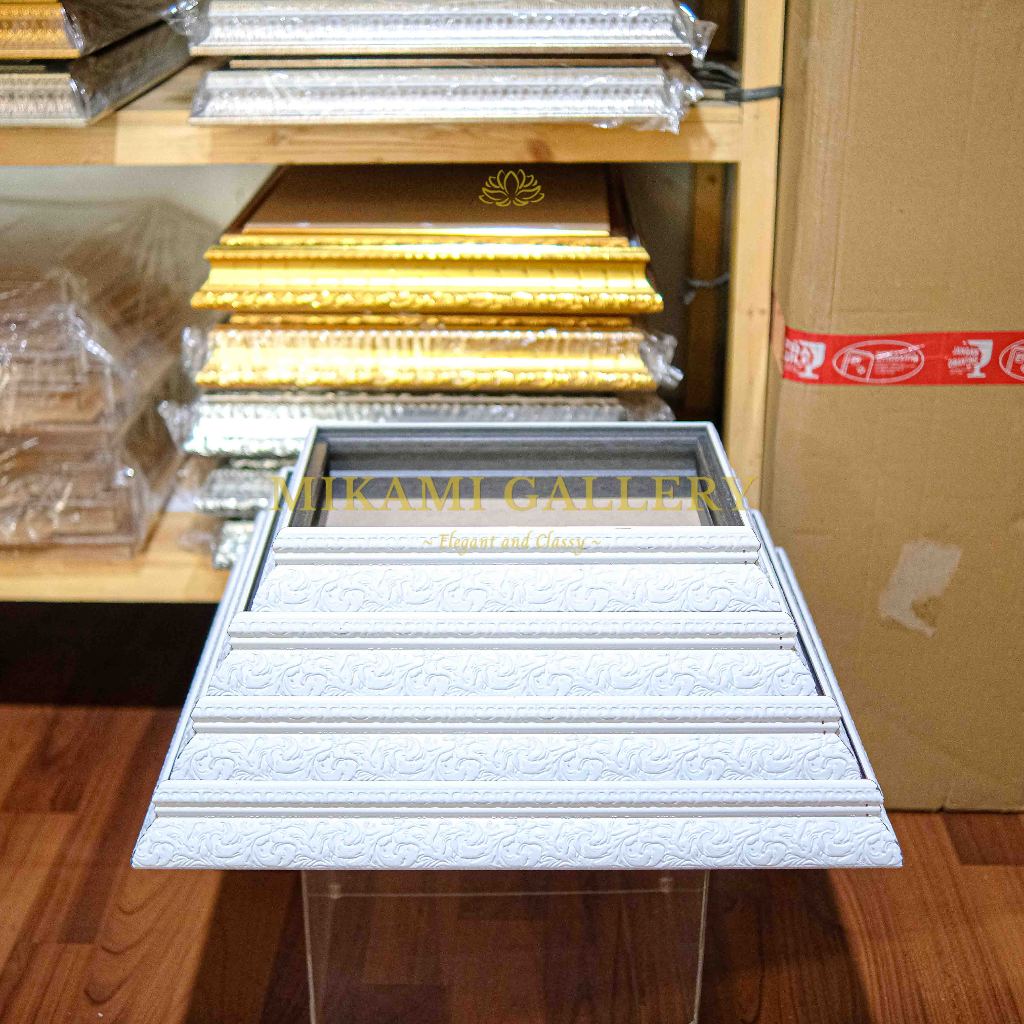 Kotak Baki Hantaran Bahan Fiber / Baki Fiber ukir 6cm / Baki Hantaran