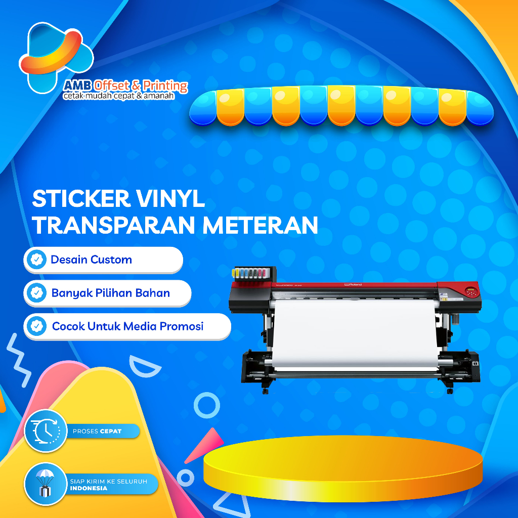 Stiker Vinyl Transparan Meteran