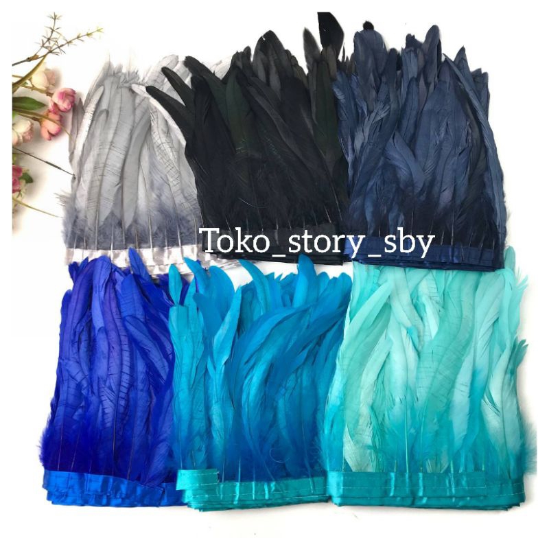 10CM - BULU AYAM PANJANG | BULU AYAM METERAN | AKSESORIS BULU | BULU KERAJINAN