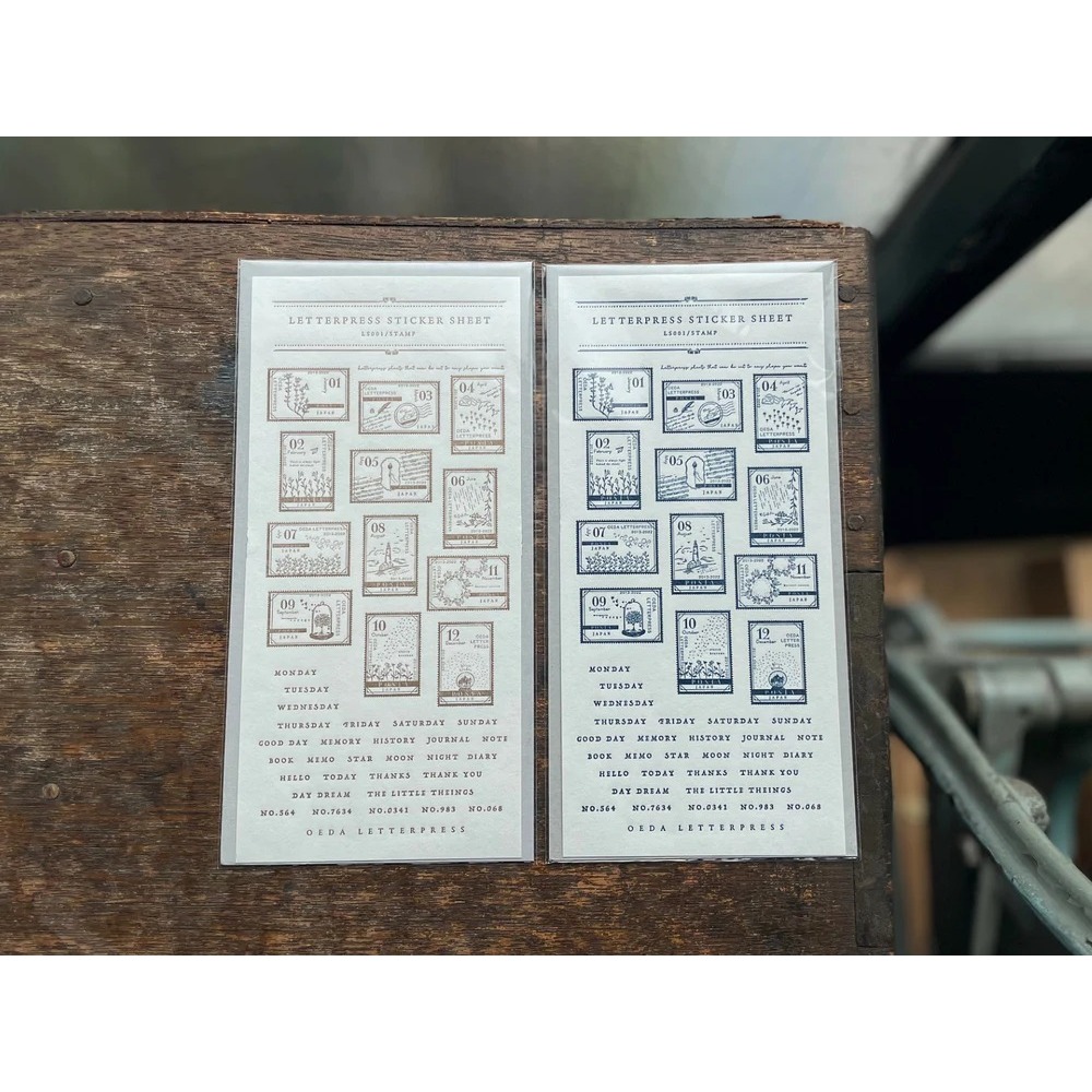

Oeda Letter Press Sticker Sheet