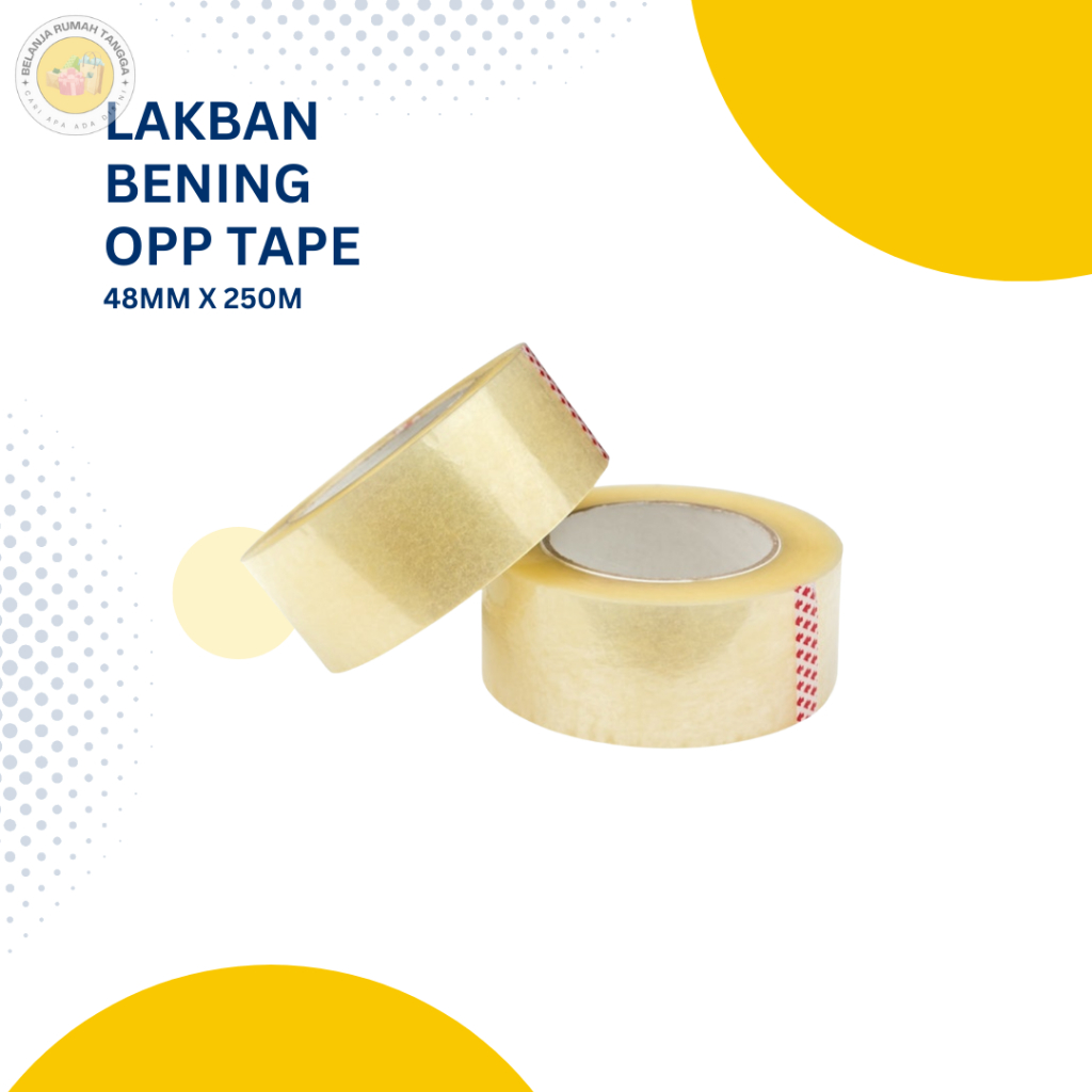 

Lakban Bening 48mm x 250m | OPP Tape 45mm x 90 yard