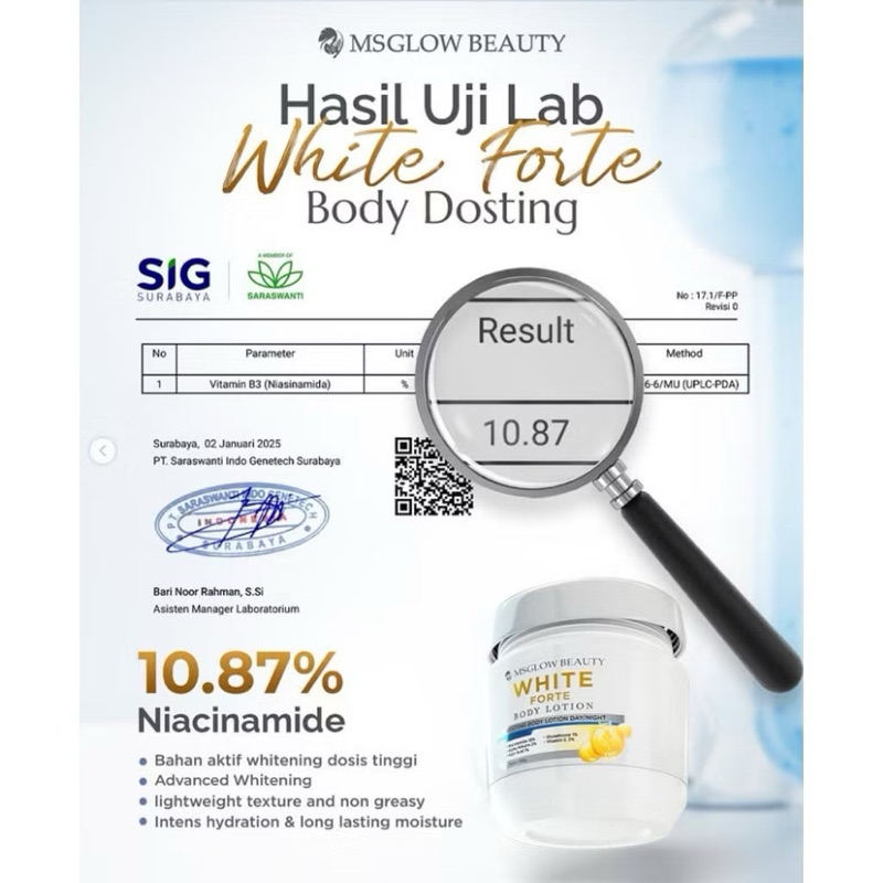 MS GLOW BEAUTY Hand Body Dosting / Body Tint Pelembab Badan Body Lotion