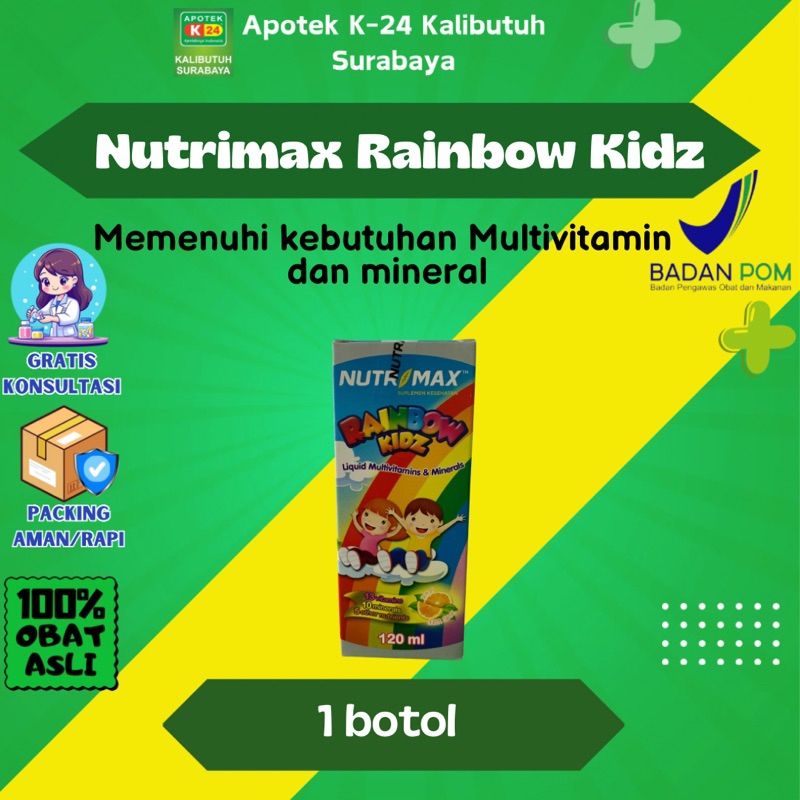Nutrimax Rainbow Kidz multivitamin dan mineral