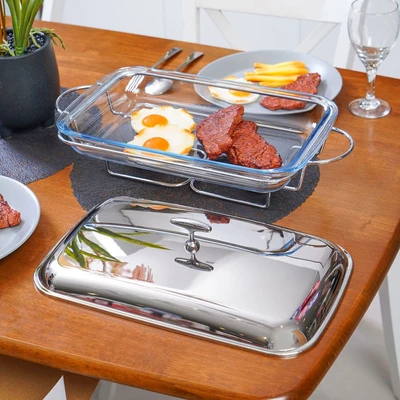 Appetite 2.5 Ltr Casserole Ringo chafing dish / tempat prasmanan / pemanas wadah saji makanan Food W