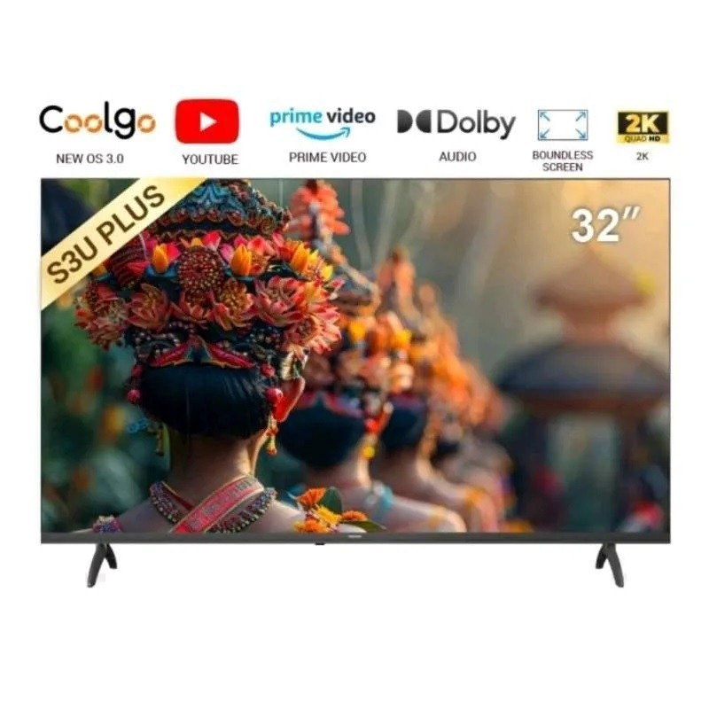 COOCAA 32S3U PLUS SMART TV LED COOCAA 32 INCH-DIGITAL DVB T/T2-BEZEL-LESS