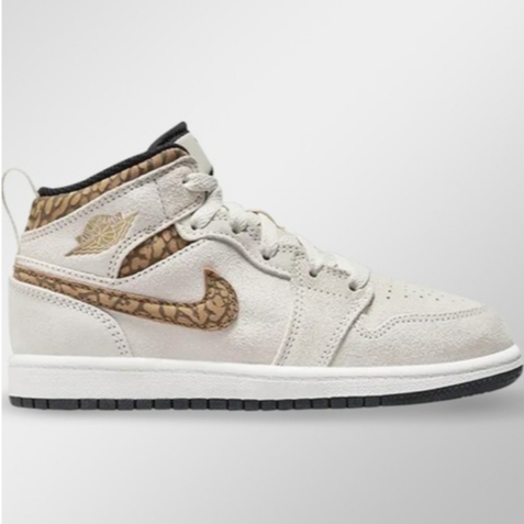 Air Jordan 1 Mid SE Brown Elephant (PS)