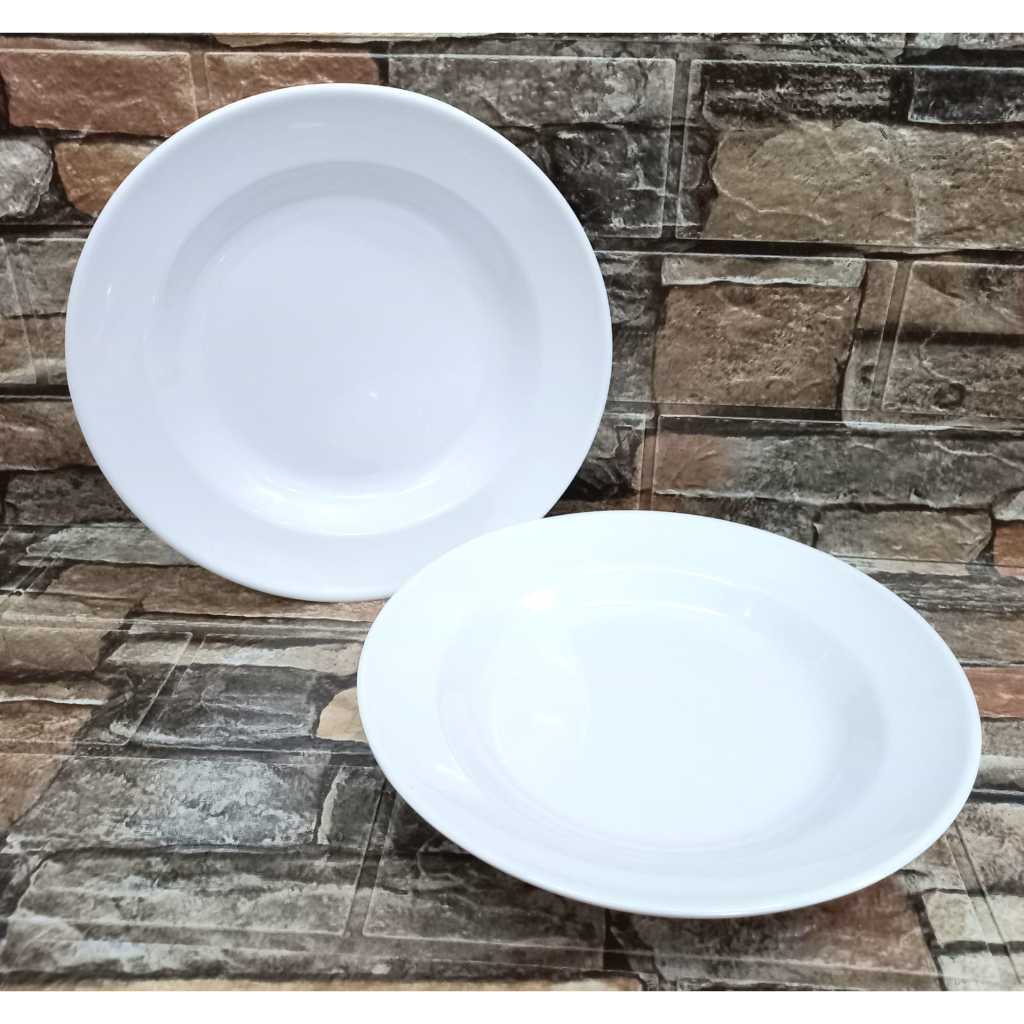 Piring Bulat Putih D225CM T31MM SSS P-509-W | Piring Makan Bulat Melamin Putih Polos HARGA SATUAN