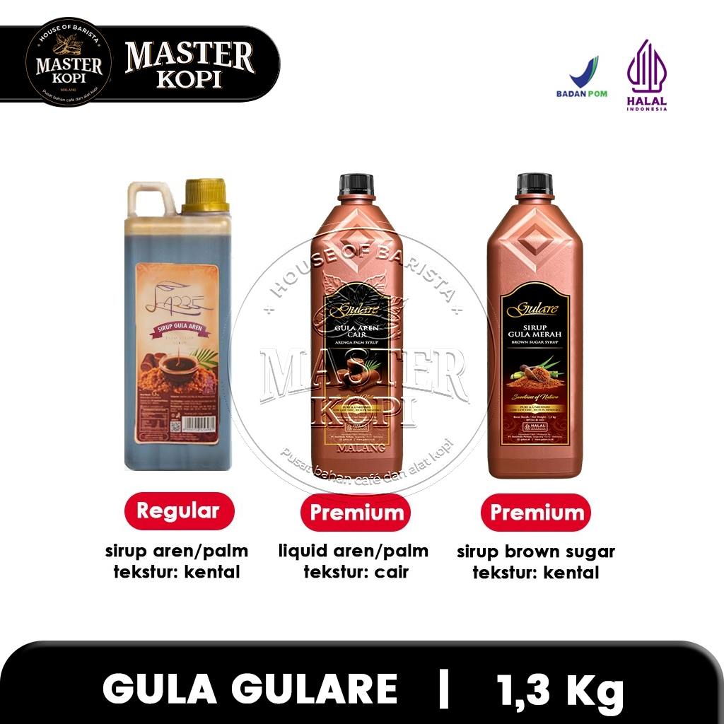 

Gulare Gula Aren Cair / Palm Sugar Syrup / Brown Sugar Syrup Jerigen 1.3 Kg