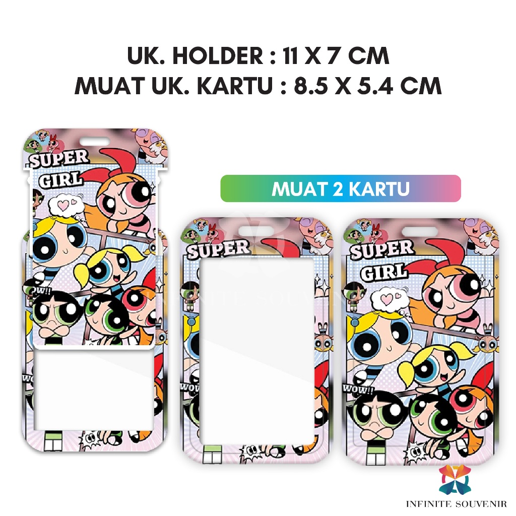 

gk (N017) ID Card Holder Tali Yoyo The Power Puff Girls / Nametag Yoyo / Tali Bisa Ditarik