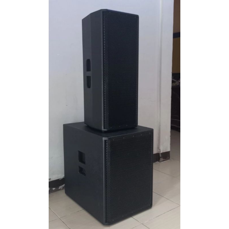 Box Speaker 15 Inch x 2 plus Corong Tweeter Speaker Monitor - Pasif Standard