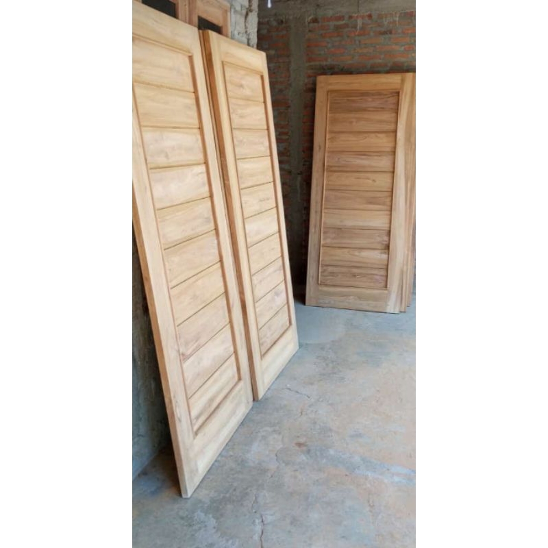 pintu jati minimalis kuputarung/pintu kembar