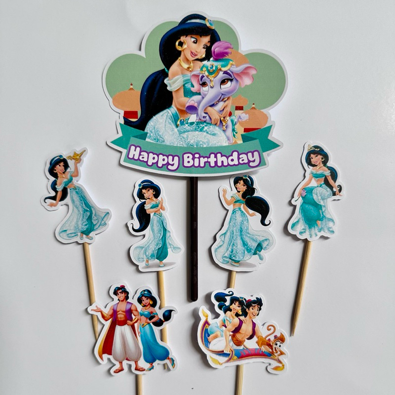 TOPPER PRINCESS JASMINE / CAKE TOPPER PRINCESS JASMINE / TOPPER KUE PRINCESS JASMINE / CUPCAKE TOPPE