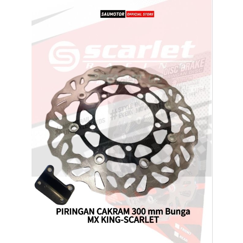 Saumotor Piringan cakram depan MX King 300 mm Bunga 5 baut SCT