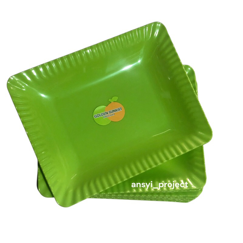 Piring kue / Piring kecil / Piring plastik persegi ukuran Kecil (Harga 1 Lusin)