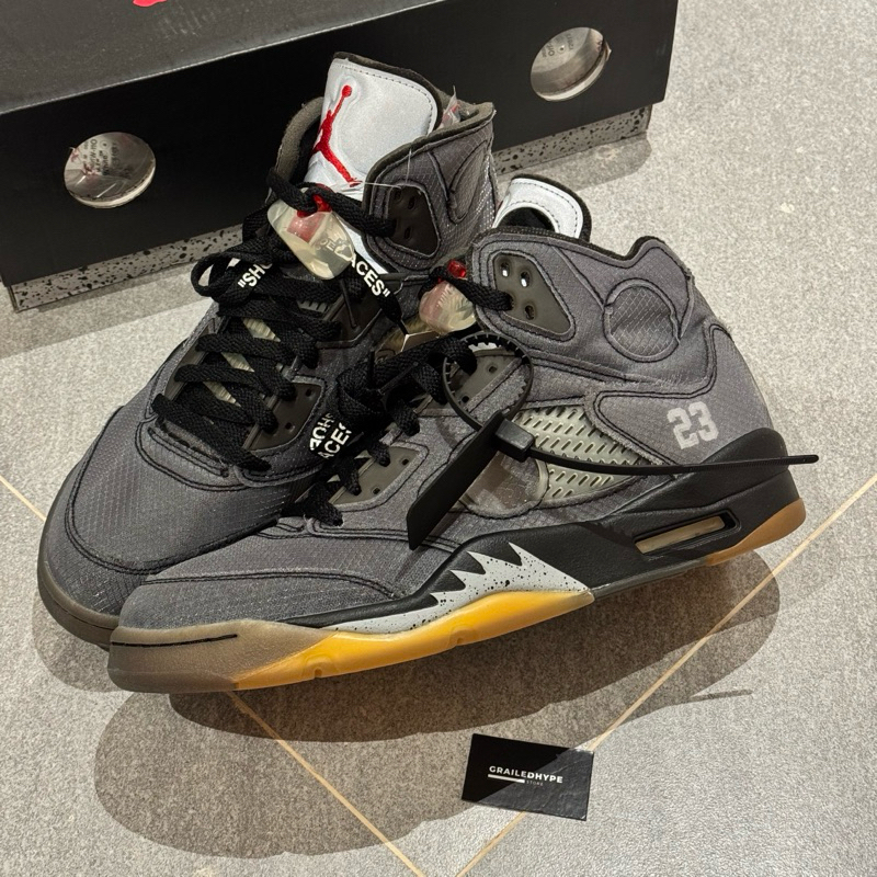 Air Jordan 5 Retro x Off White Muslin | CT8480-001 (100% Original Resmi)