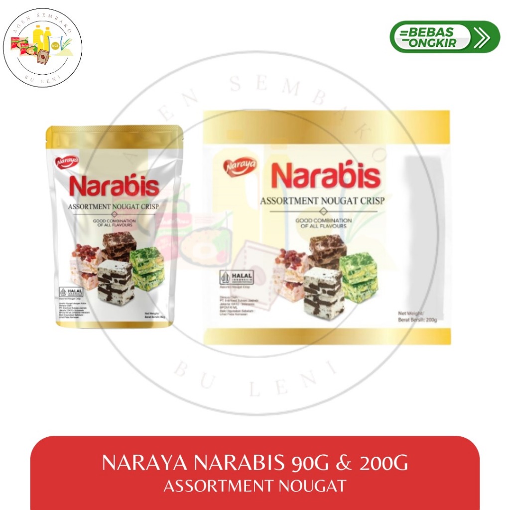 

Naraya Narabis Assortment Nougat 200gr dan 90gr Per Bag