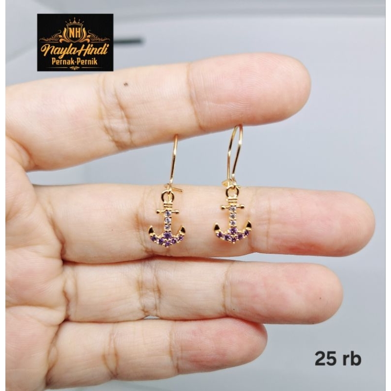 ANTING CANTOL ANTING KLIP GANDUL LAPIS EMAS