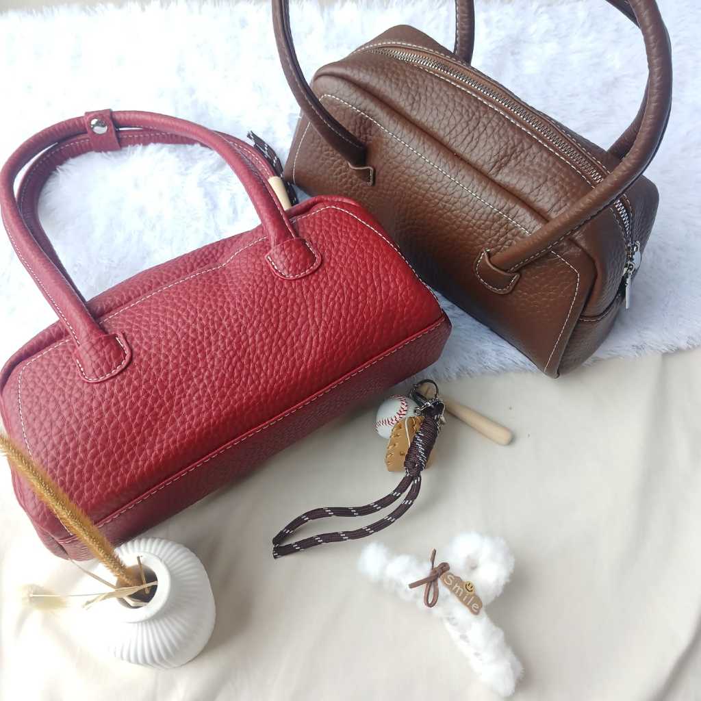 Lurette Pebble Tote Handbag Tas Selempang Wanita Tas Kulit Jeruk