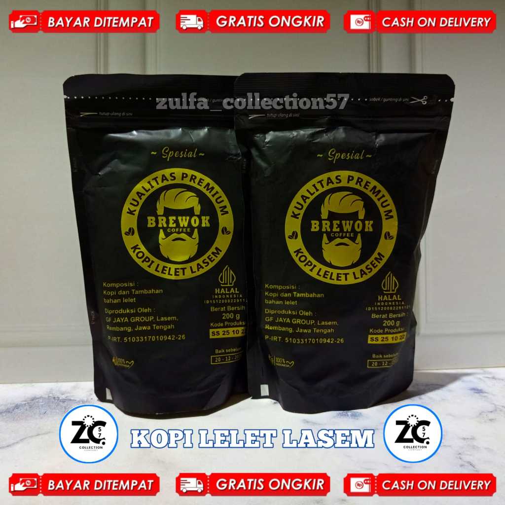 

PROMO ECER & GROSIR KOPI LELET LASEM BREWOK PREMIUM 200 GR TERMURAH TERLARIS VIRAL ROBUSTA KOPI