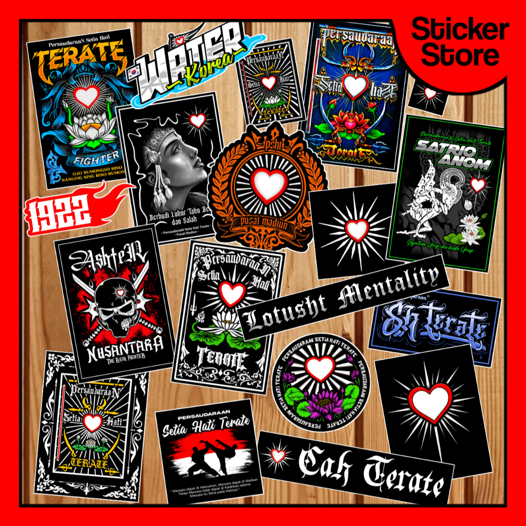 

Sticker PSHT stiker khusus warga psht anti air sudah laminasi