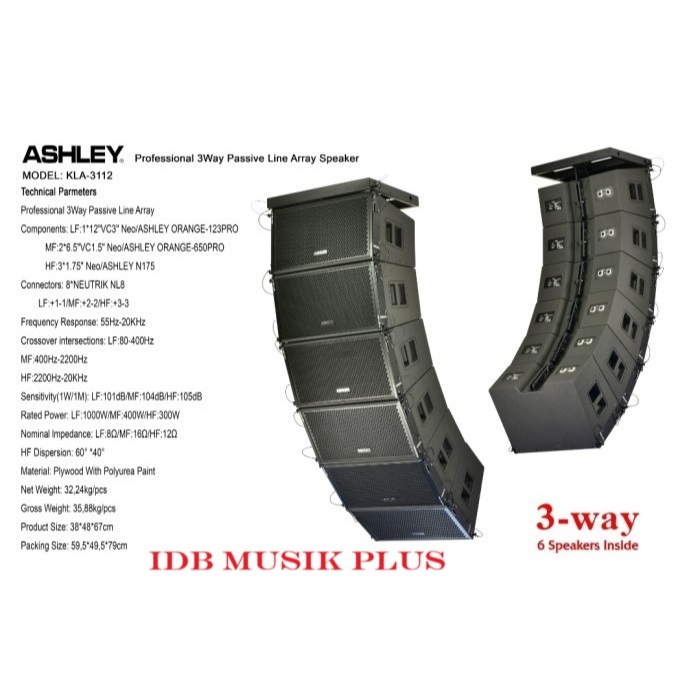 Speaker Pasif Line Array Ashley KLA3112 KLA 3112 Original