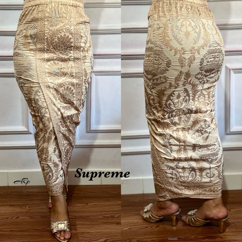 kamen jadi bordir strait motif bola ukir versi baru || rok bali || rok songket || rok prada || rok b