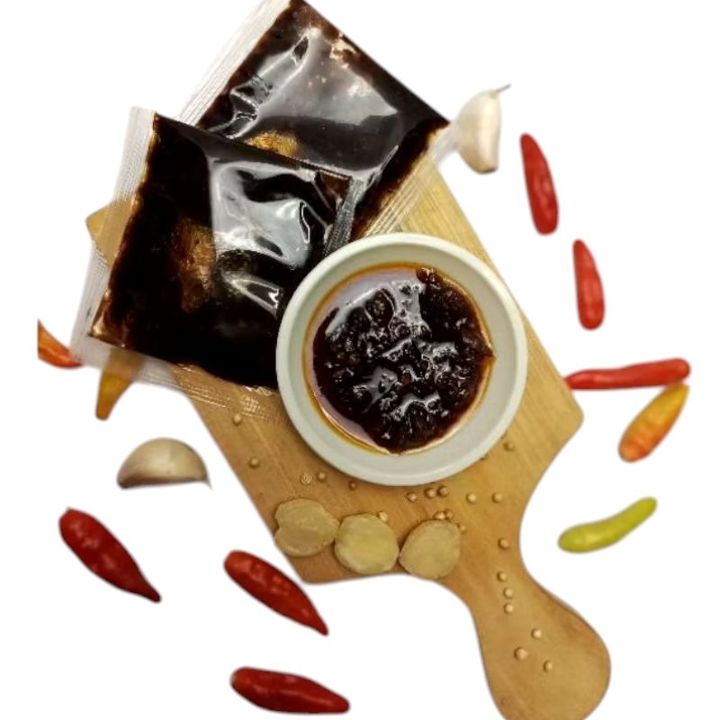 

Sambal Bumbu Bebek Hitam Sambel Madura Saset