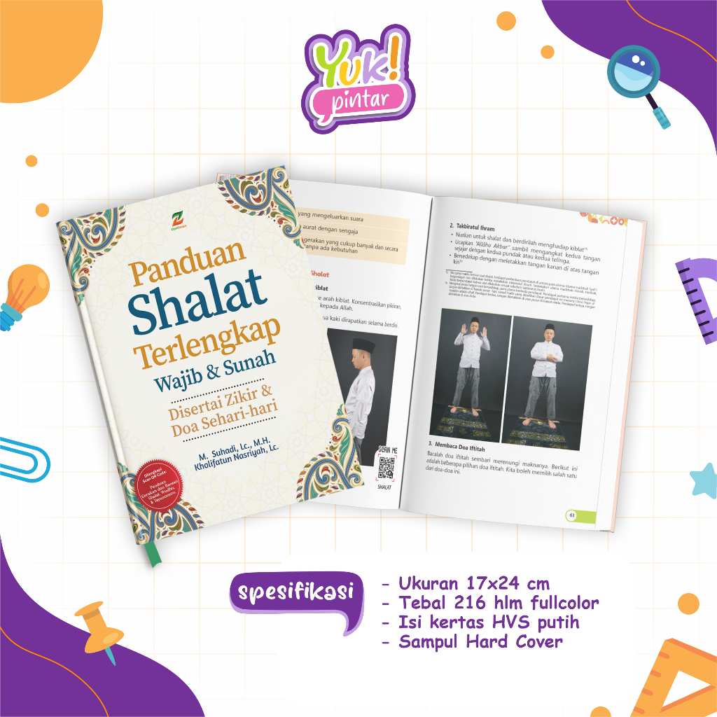 ziyadbooks official buku tuntunan panduan tata cara sholat shalat lengkap Wajib dan Sunnah