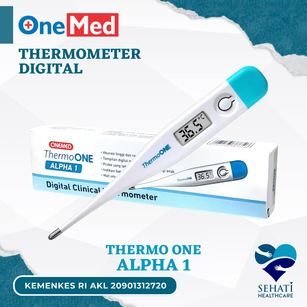 Onemed Thermo Alpha 1 One Thermometer Termometer Digital ThermoOne Alpha1 Medis Kesehatan
