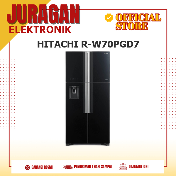 HITACHI R-W70PGD7 KULKAS 4 PINTU SIDE BY SIDE INVERTER 540L MULTIDOOR