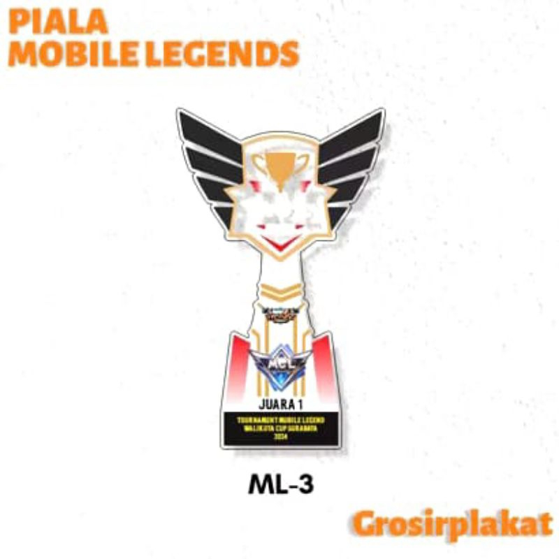 Piala Mobile Legend Plakat Mobile Legend Akrilik Custom Plakat E sport