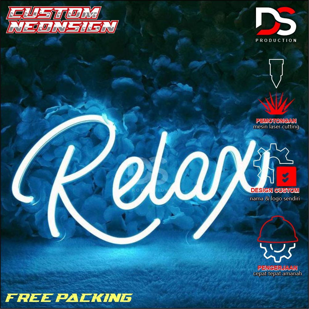 NEONSIGN CUSTOM LAMPU LED HURUF/NAMA CUTTING AKRILIK LAMPU HIAS PAPAN NAMA