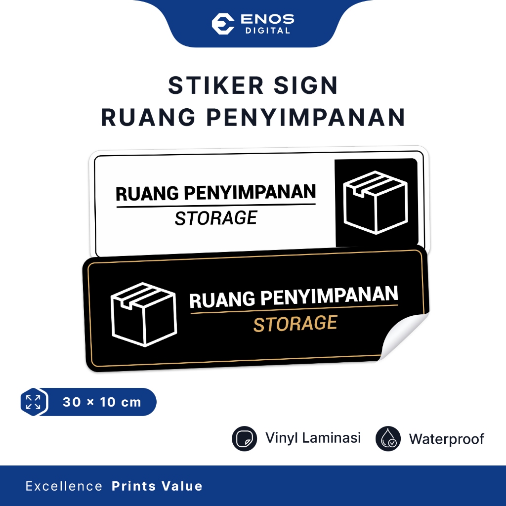 

Stiker Ruang Penyimpanan Storage Room Laminasi Anti Air Stiker