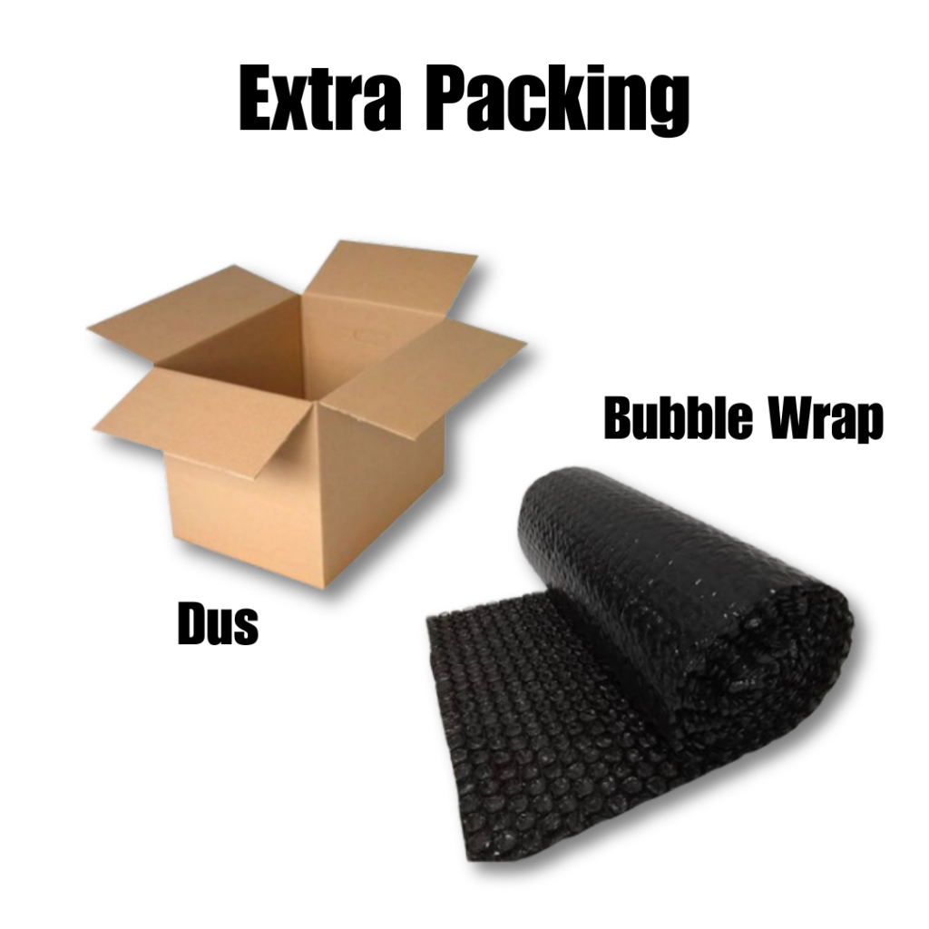 

Extra Packing Dus dan Bubble Wrap / Packing Tambahan Untuk Keamanan Produk