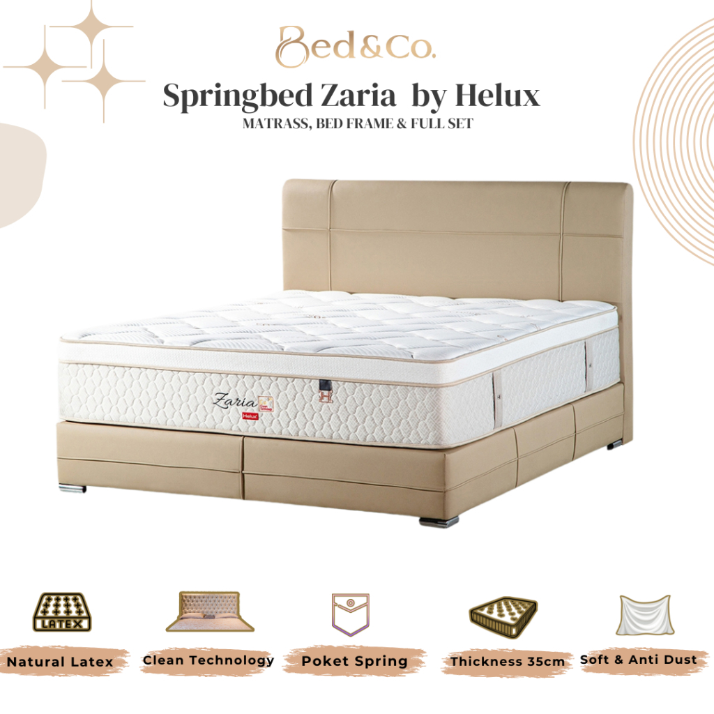 Matras Kasur Springbed Type Zaria  Helux - Fullset/ Divan/ Matras