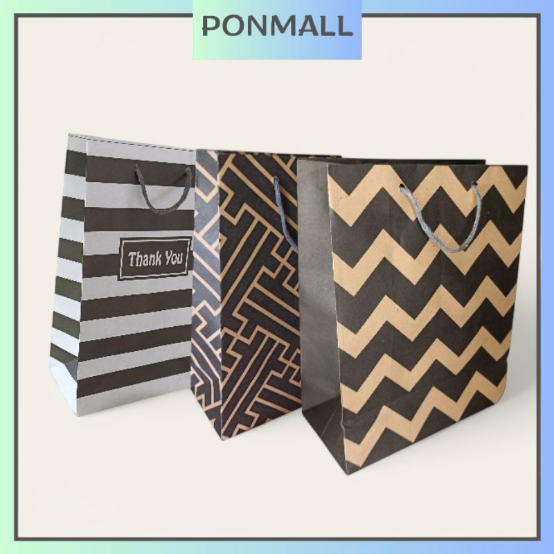 

[ READY ] Paperbag motif minimalis / tas hadiah / tas souvenir bahan kraft TEBAL paper bag 20x10x25 cm