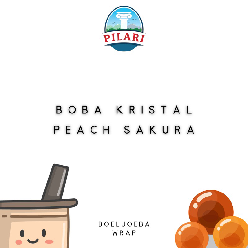 

Pilari Boba Kristal Peach Sakura Repack [75] g